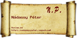 Nádassy Péter névjegykártya